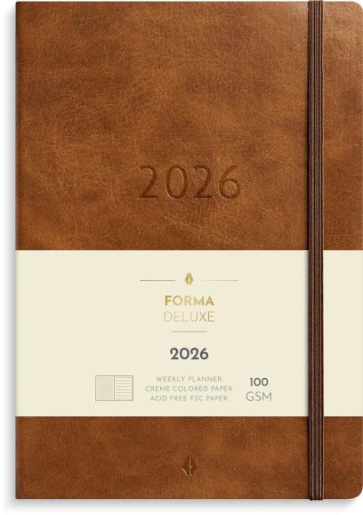  Kalender 2026 Stor Veckokalender Forma Deluxe brun