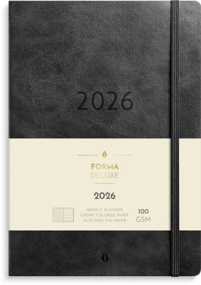  Kalender 2026 Stor Veckokalender Forma Deluxe svart