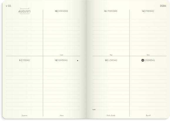  Kalender 2026 Weekly Deluxe