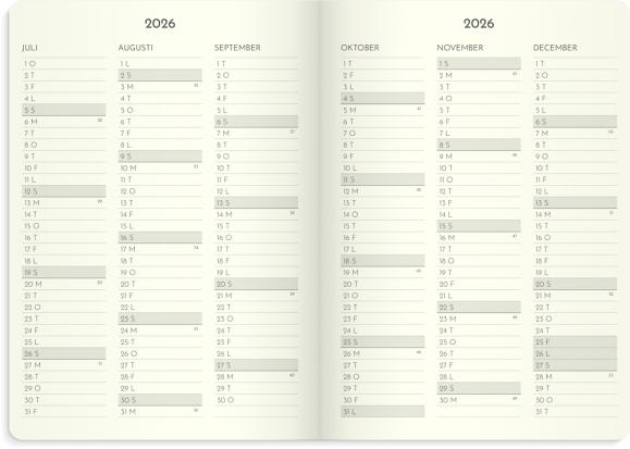  Kalender 2026 Weekly Deluxe