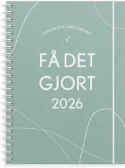  Kalender 2026 Få det gjort grön