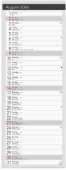  Kalender 2026 Liten Bordskalender Elegant