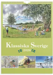 Väggkalender 2026 Klassiska Sverige
