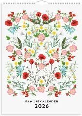 Familjekalender 2026 Illustrerad blomster
