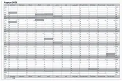  Kalender 2026 Årsplan whiteboard