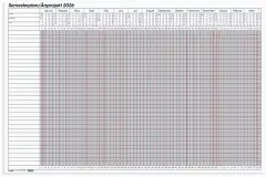 Kalender 2026 Semesterplan/Årsprojekt whiteboard
