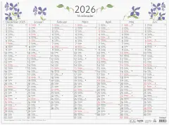  Väggkalender 2026 14-månaders väggblad