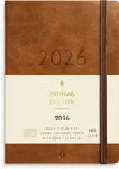  Kalender 2026 Liten Veckokalender Forma Deluxe brun