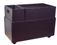  Milj&ouml;papperskorg med hjul svart