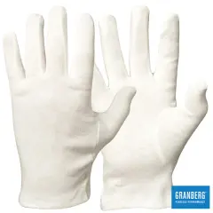  Bomullshandske arbets/inner vit-0450