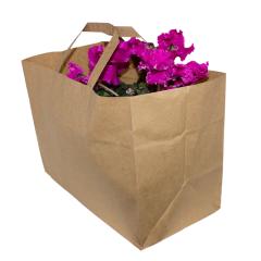  Plantbärkasse med hängslen papper brun 17 liter