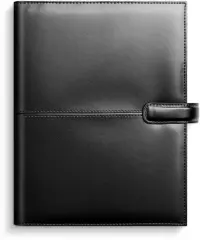  Business Systemkalender A5 2027 svart konstl&auml;der