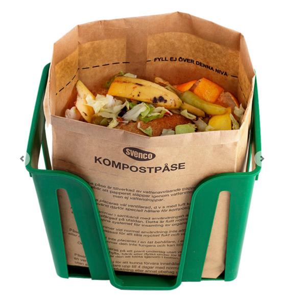  Matavfallspåse papper 12 liter