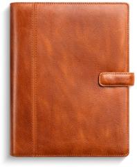  Business Systemkalender A5 2027 brunt skinn