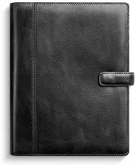  Business Systemkalender A5 2027 svart skinn