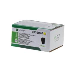  Toner Lexmark C2320Y0 gul - 1 000 sidor