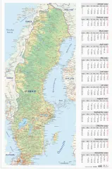  V&auml;ggblad 2027 Sverigekarta