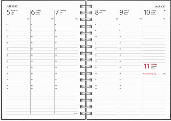  Kalender 2027 Weekly A6 Eco Line
