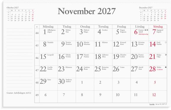  Kalender 2026 Månadsblock 240x152 mm