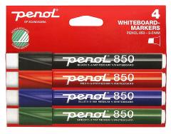  Whiteboardpenna Penol 850 broad 2-5mm 4-färgsset
