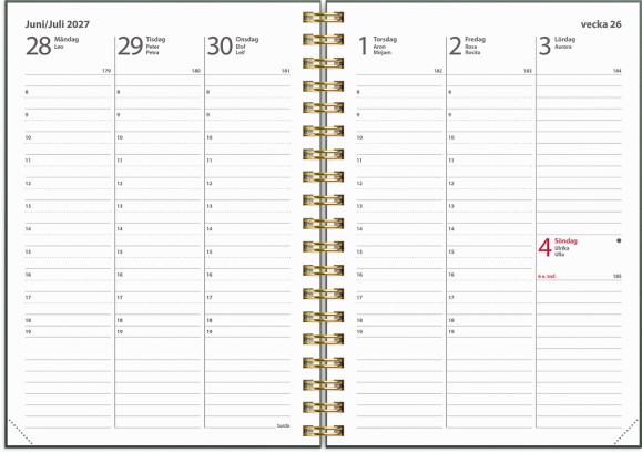  Kalender 2027 Weekly A6 Story blomma