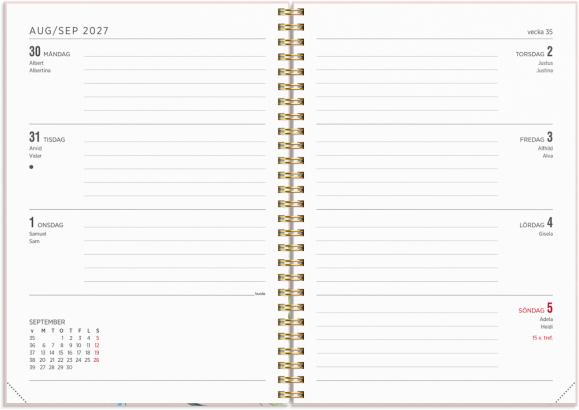  Kalender 2027 Senator A5 Story ängsblomma