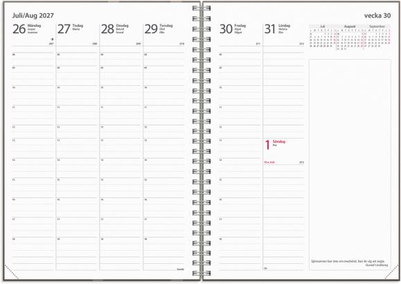  Kalender 2027 Business A5 Story brun