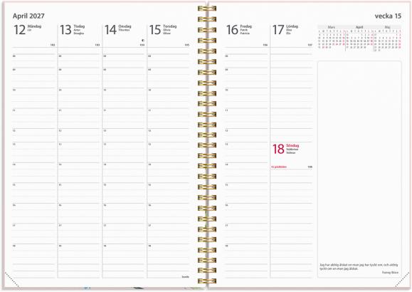  Kalender 2027 Business A5 Story ängsblomma