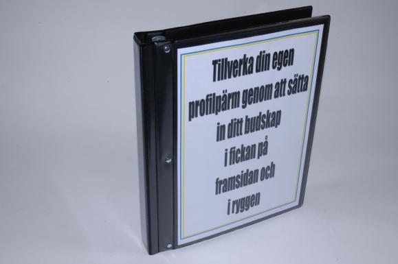  Trycksakspärm A4 30mm med ficka på rygg och framsida