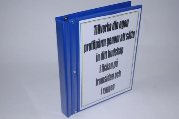  Trycksakspärm A4 30mm med ficka på rygg och framsida
