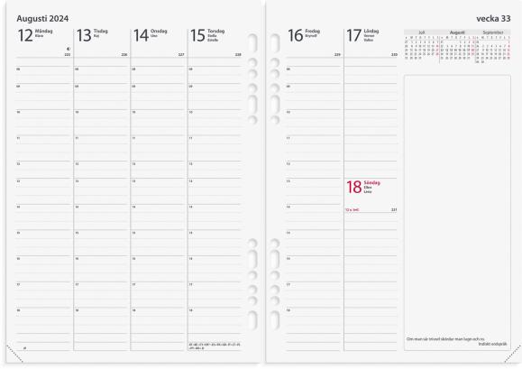 Kalender 2024 Business Systemkal grönt konstläder Forano
