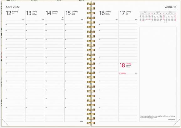  Kalender 2027 Business A5 Story blomma