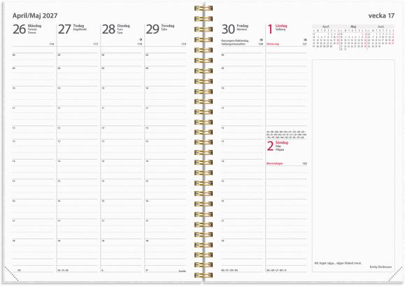  Kalender 2027 Business A5 White