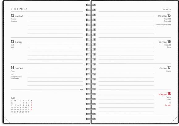  Kalender 2027 Senator A5 Twist svart