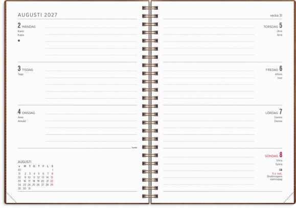  Kalender 2027 Senator A5 Twist brun