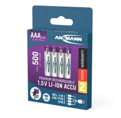  Batteri Ansmann laddbart Lithium AAA / LR03 Typ 500 (min.400mAh)