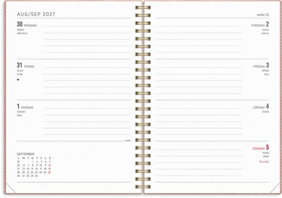 Kalender 2027 Senator A5 Twist rosa