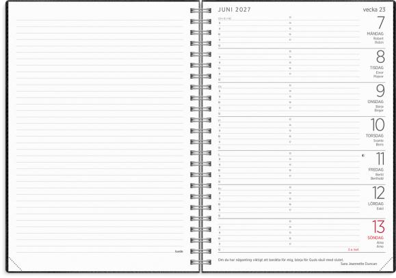  Stor Veckokalender Twist 2027 svart