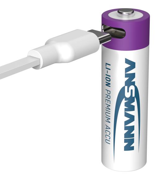  Batteri Ansmann laddbart Lithium AA / LR6 Typ 2000 (min.1800mAh)