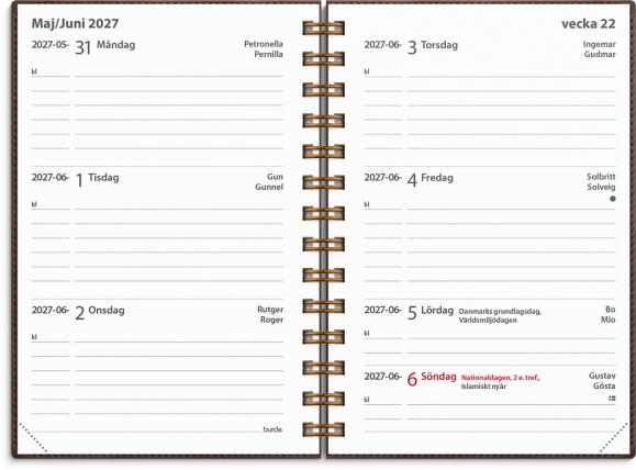  Kalender 2027 Leader Twist brun