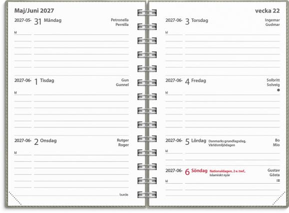  Kalender 2027 Leader Twist grå
