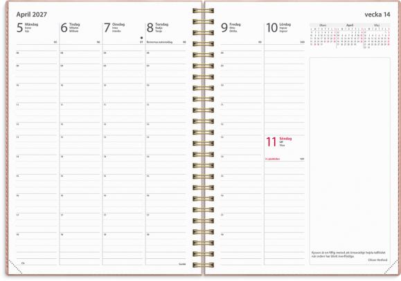  Kalender 2027 Business A5 Twist rosa
