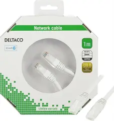 Nätverkskabel U/UTP Cat6 250MHz Vit