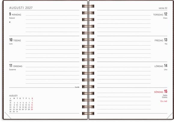  Kalender 2027 Senator A6 Twist brun