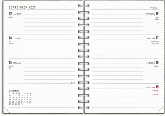  Kalender 2027 Senator A6 Twist grå