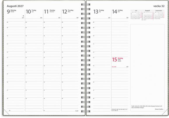  Kalender 2027 Business A5 Twist grå
