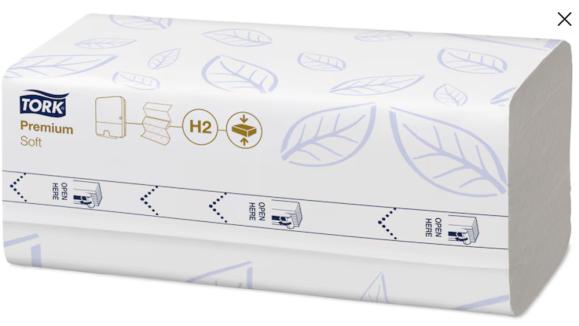  Tork Xpress® Komprimerad Mjuk multifold handduk Premium H2 2-lager vit