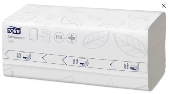  Tork Xpress® Komprimerad Mjuk multifold handduk Advanced H2 2-lager vit