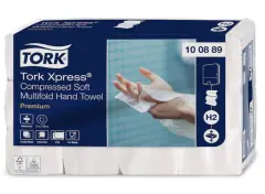  Tork Xpress® Komprimerad Mjuk multifold handduk Premium H2 2-lager vit