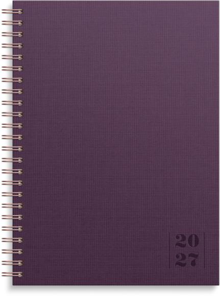  Kalender 2027 Business A5 Textile plommon